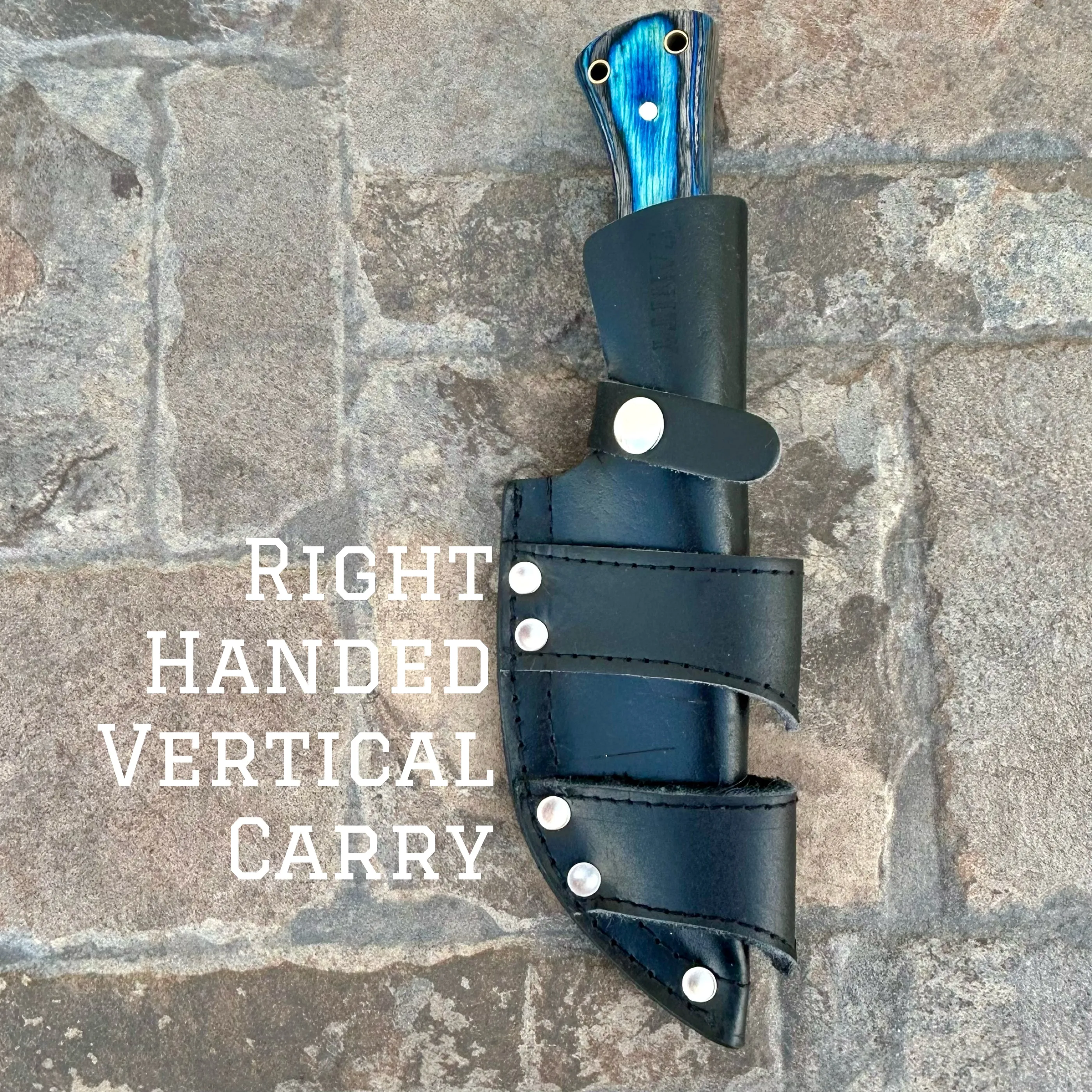 10” Rough Rider Series - III Patriot - Blue & Black Wood - D2 Steel - Horizontal & Vertical Carry - CUS30