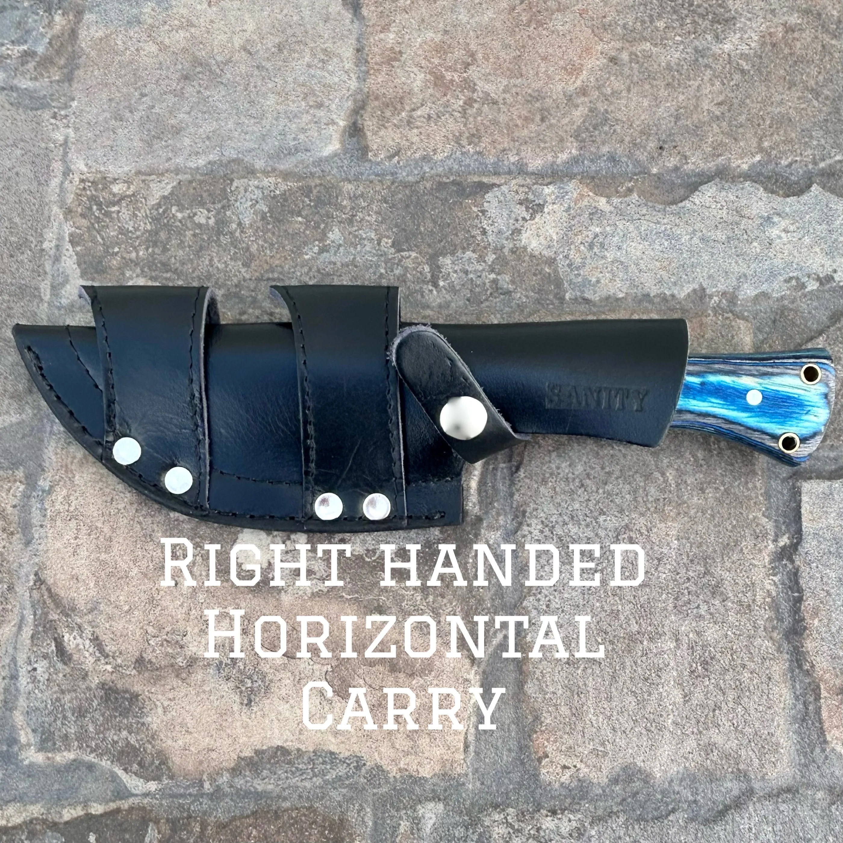 10” Rough Rider Series - III Patriot - Blue & Black Wood - D2 Steel - Horizontal & Vertical Carry - CUS30