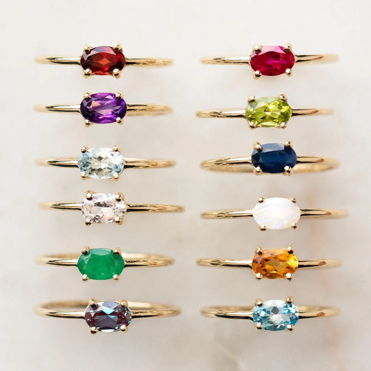 14K Gold Sweetest Birthstone Ring