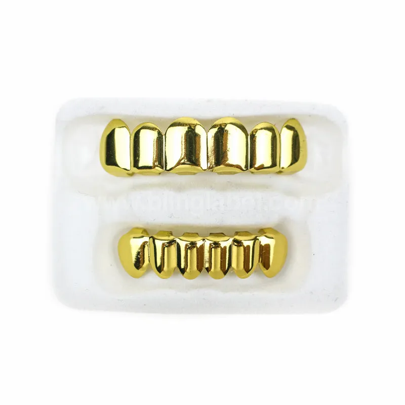 18K Gold Plated Grillz Set