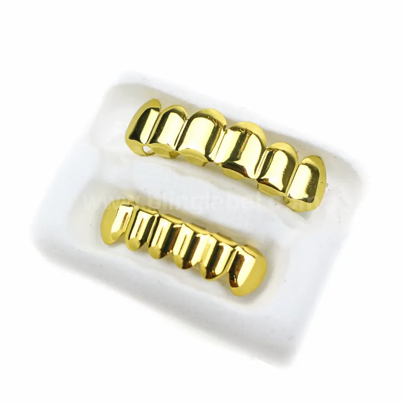 18K Gold Plated Grillz Set