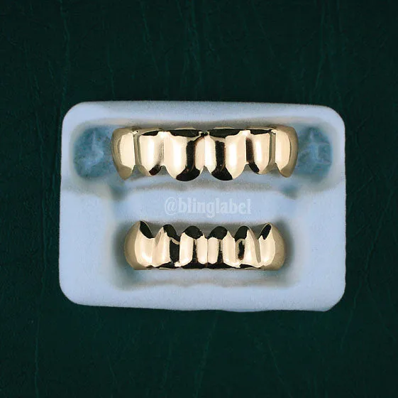 18K Gold Plated Grillz Set