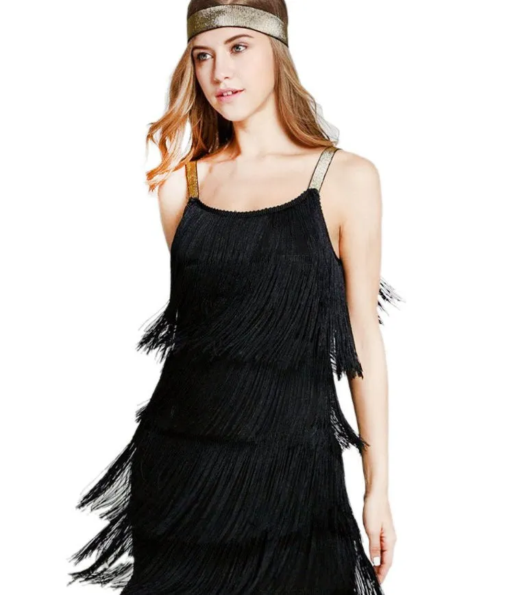 1920s Inspired Flapper Midi Dress