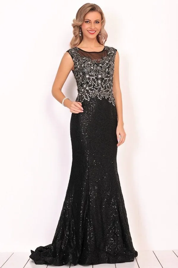 2024 Scoop Prom Dresses Mermaid Sequins With PE6NSN4Q