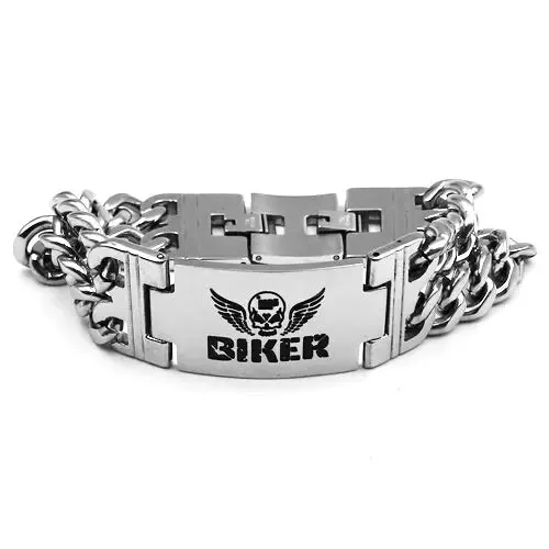 20mm Stainless Steel 100% Biker Bracelet