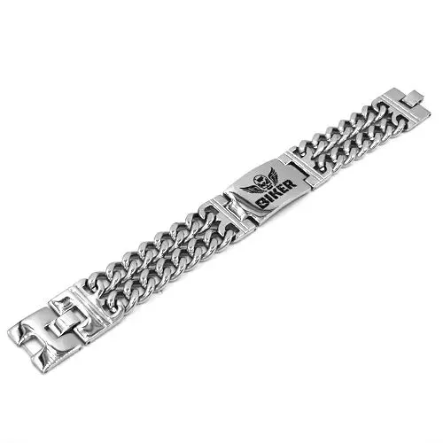 20mm Stainless Steel 100% Biker Bracelet