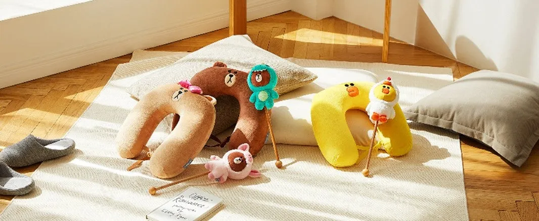 3p LINE Friends Jungle Brown Doll Massager Tools Chicken Sally Kids Toys