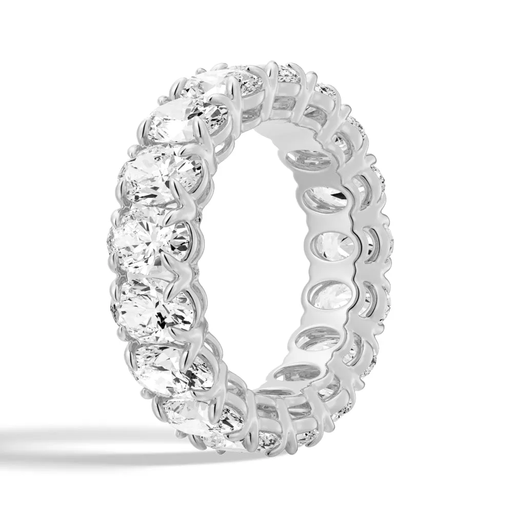 9 CT. Moissanite Oval Cut Eternity Band