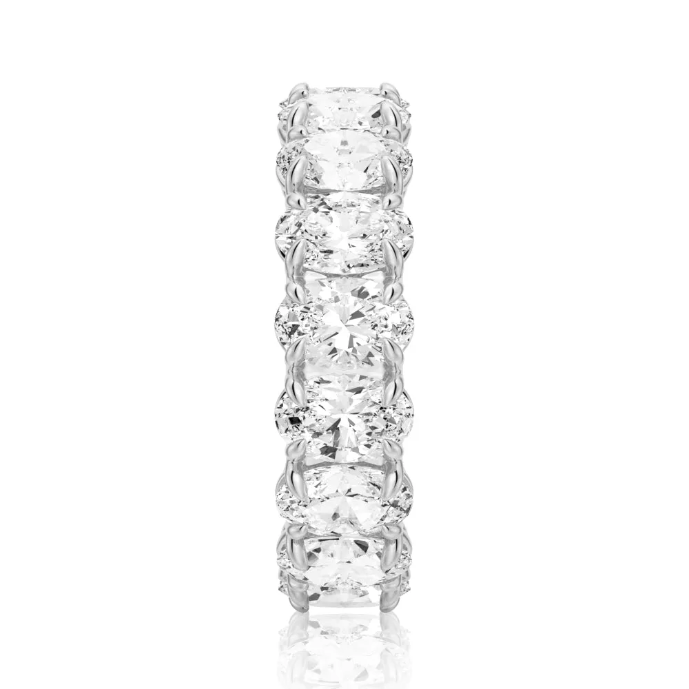 9 CT. Moissanite Oval Cut Eternity Band