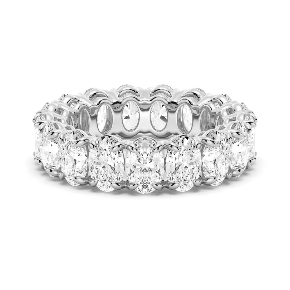 9 CT. Moissanite Oval Cut Eternity Band