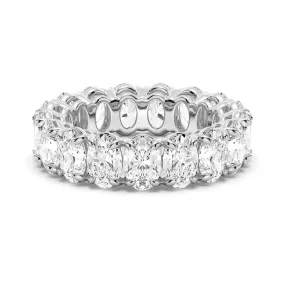 9 CT. Moissanite Oval Cut Eternity Band