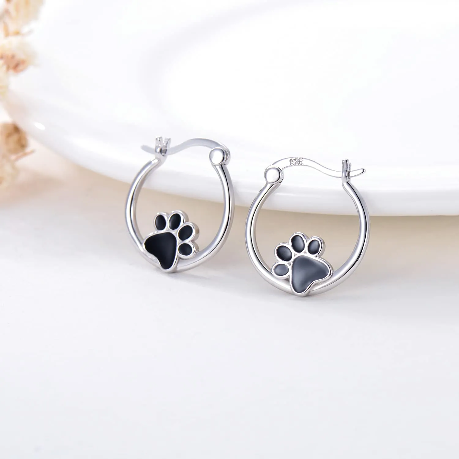 925 Sterling Silver Small Hoop Earrings for Sensitive Ears Cute Animal Jewelry Gifts for Women Daughter