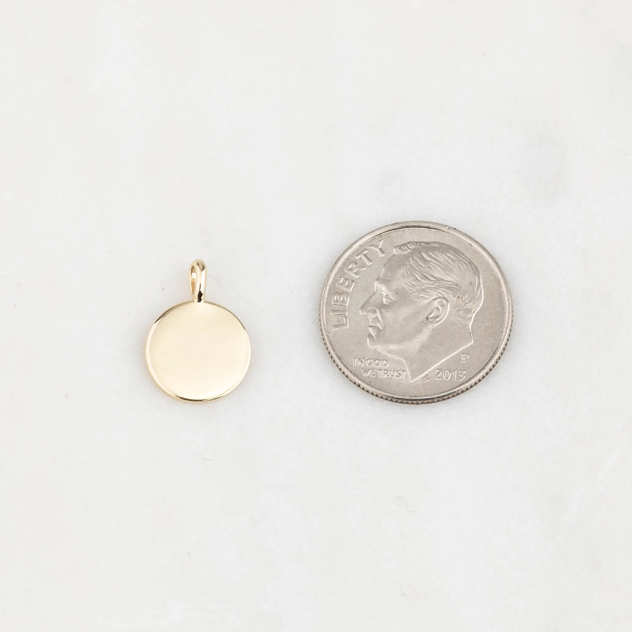 9mm Round Pendant Disc Charm