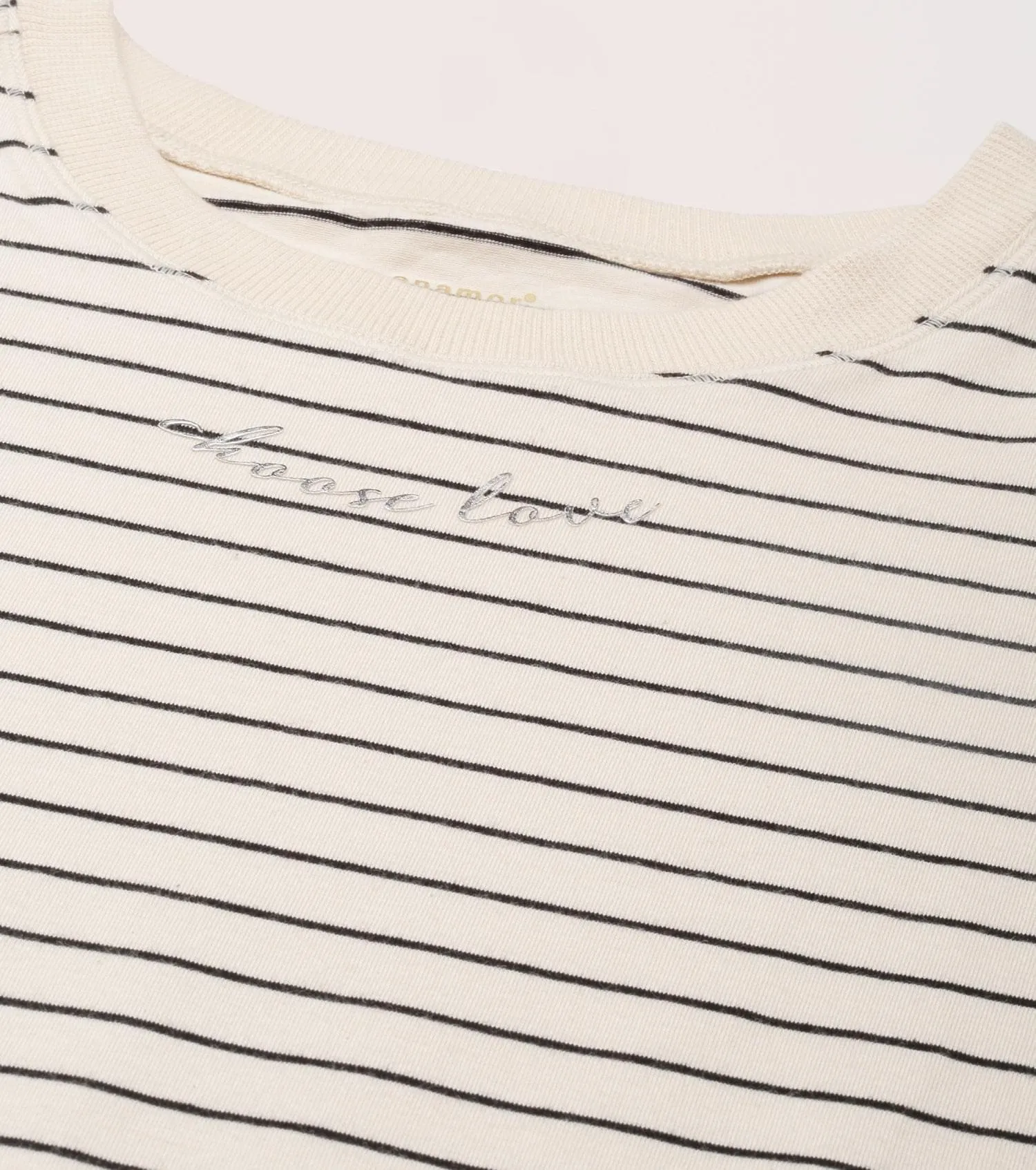 Active Cotton Tee -Stripes | Yarn Dyed Stripe Short Sleeve Anti-Odour Cotton Tee With Graphic