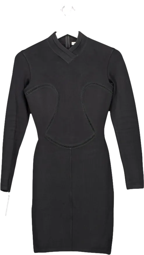 ALAIA Black Long Sleeve Bandage Mini Dress UK S