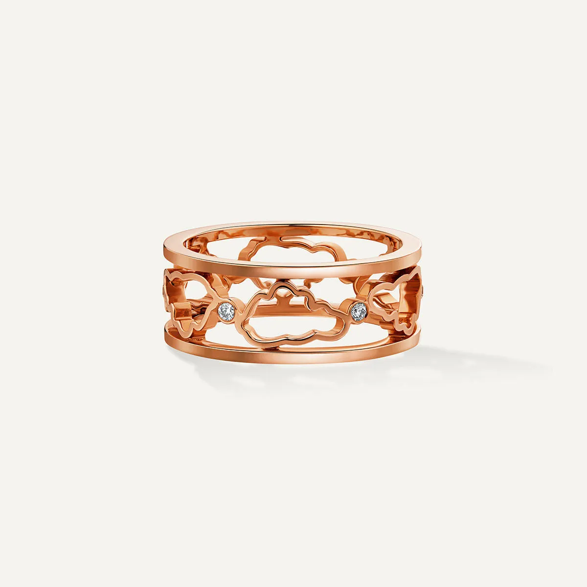 Allusia Love Band 18K Rosegold Ring w. Diamonds