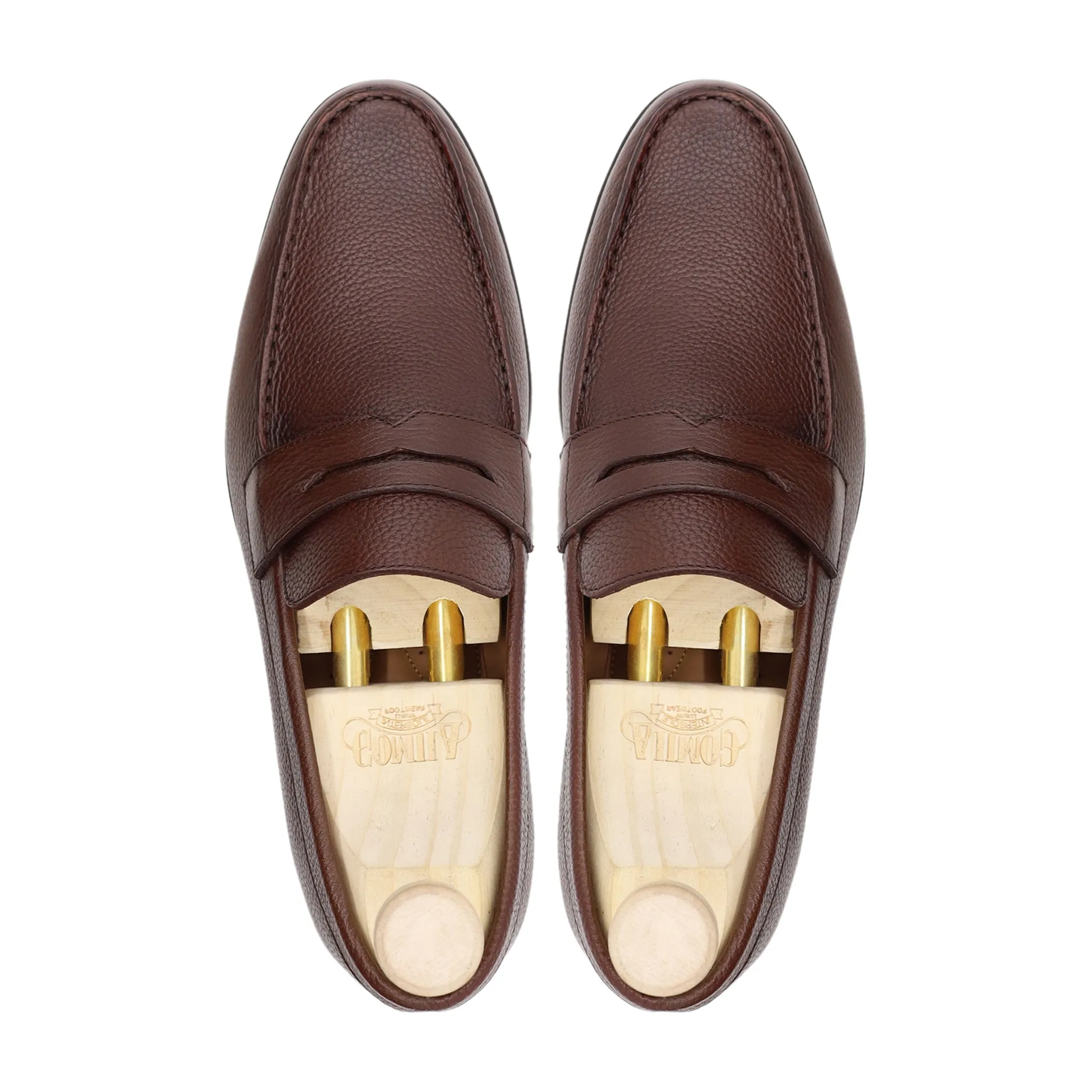 Alumno - Men's Brown Pebble Grain Loafer