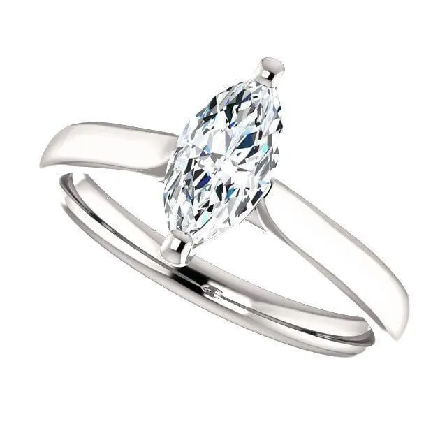 Amelia Prong Set Cathedral Solitaire Engagement Ring - Setting only