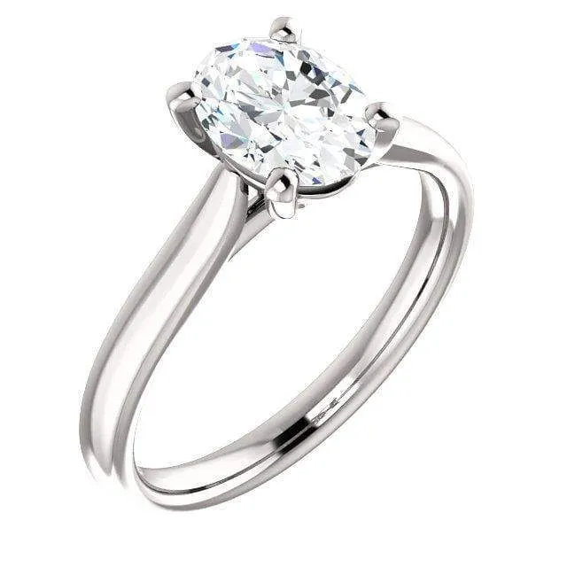 Amelia Prong Set Cathedral Solitaire Engagement Ring - Setting only