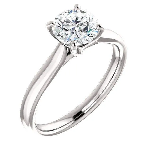 Amelia Prong Set Cathedral Solitaire Engagement Ring - Setting only