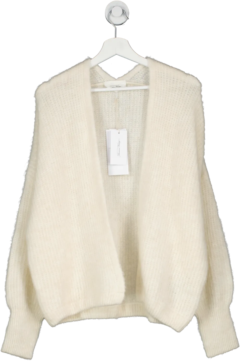 American Vintage Cream Alpaca Blend Italian Yarn Cardigan UK XS/S