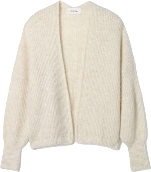 American Vintage Cream Alpaca Blend Italian Yarn Cardigan UK XS/S