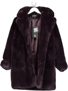 Apparis Purple Faux Fur Coat UK M