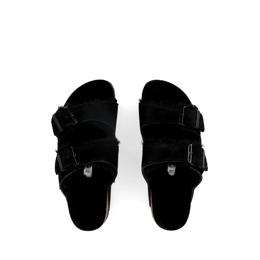 ARIZONA SHEARLING NARROW  - BLACK SUEDE