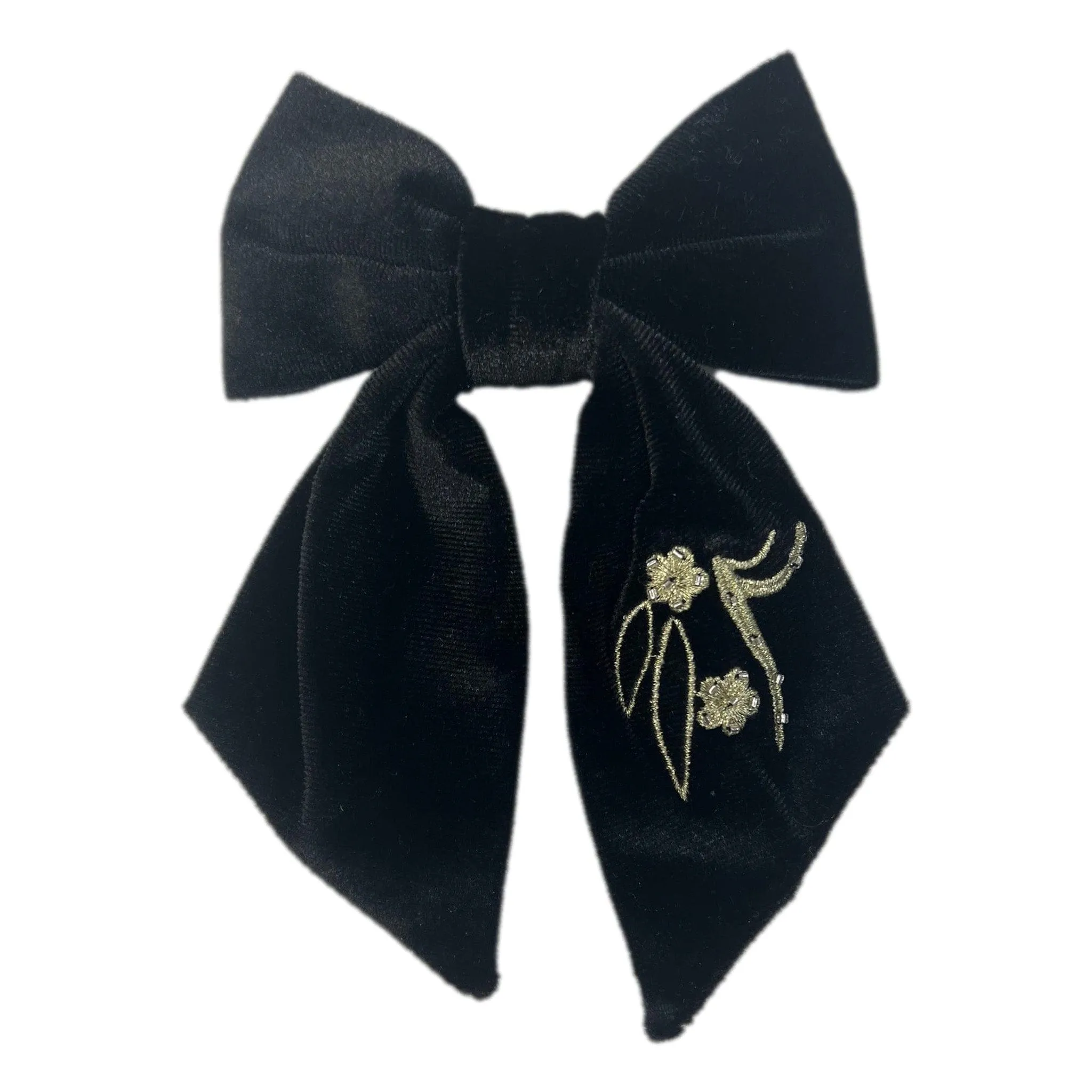 Aurora Black Velvet Hair Bow