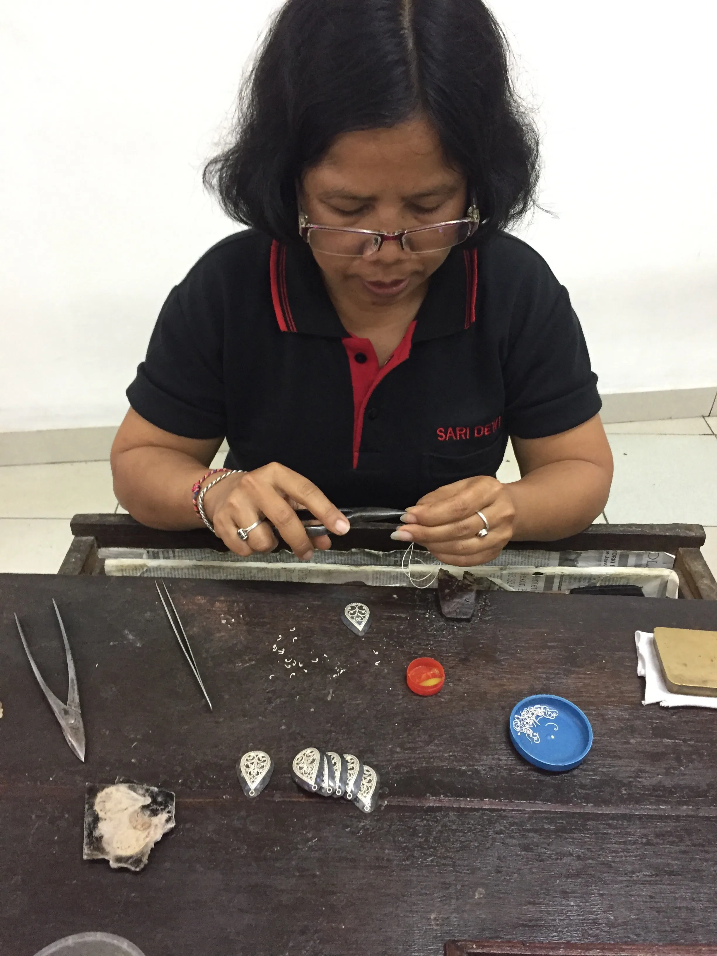 Balinese Filigree Silver Earrings