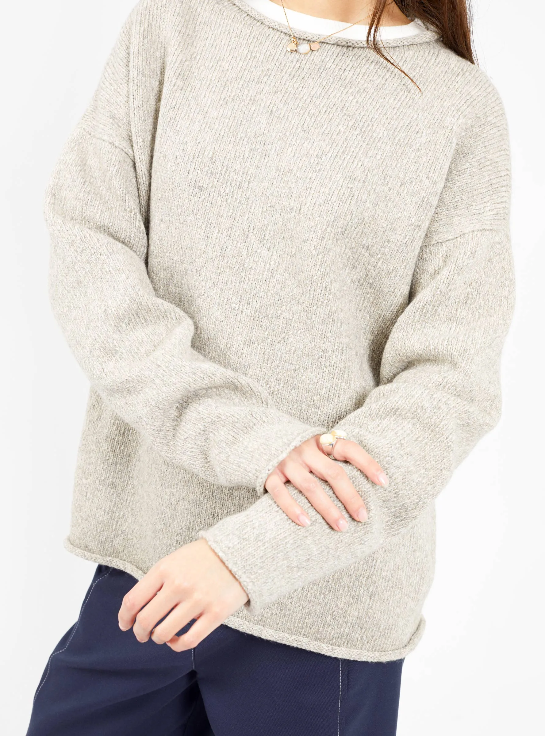 Bateau Rollneck Heather Grey