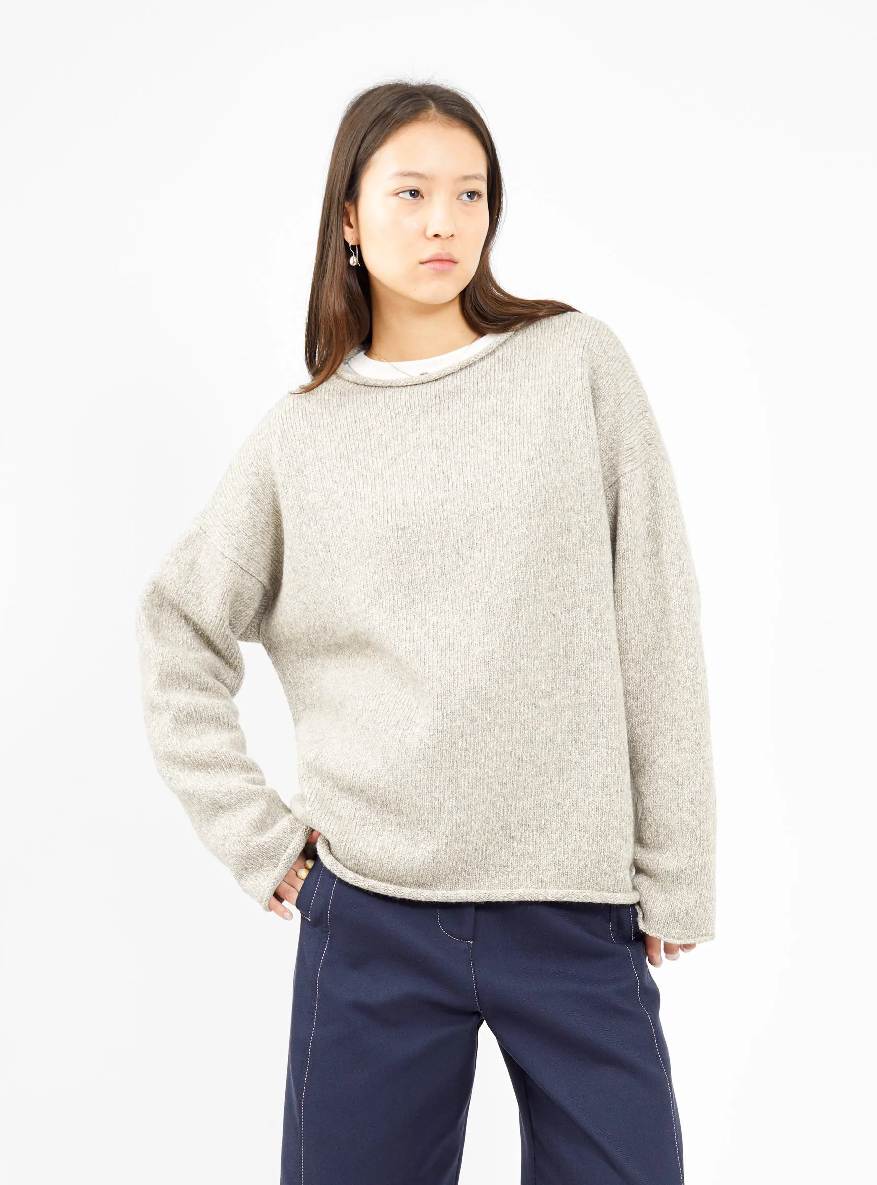 Bateau Rollneck Heather Grey