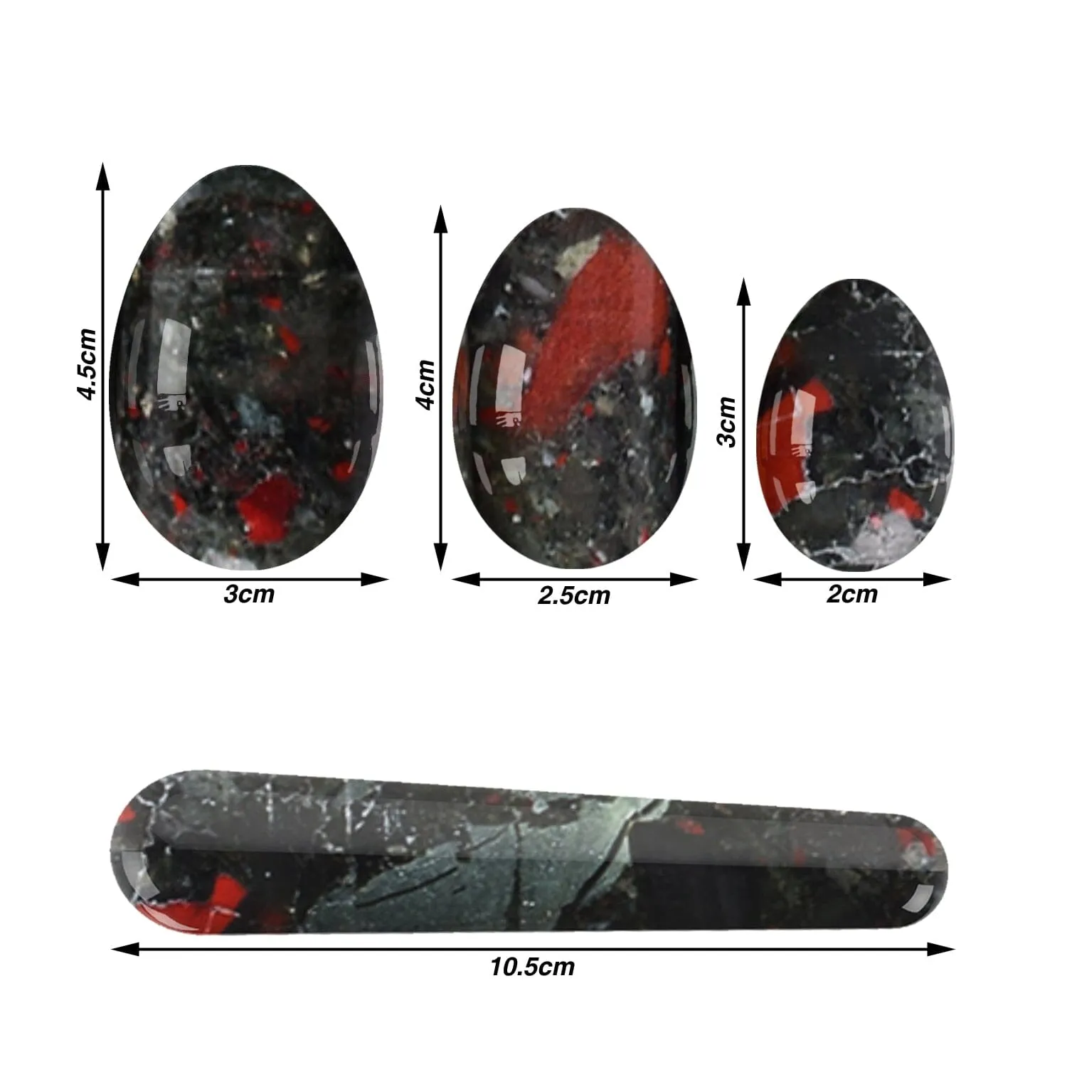 Bloodstone Yoni Egg Wand Set