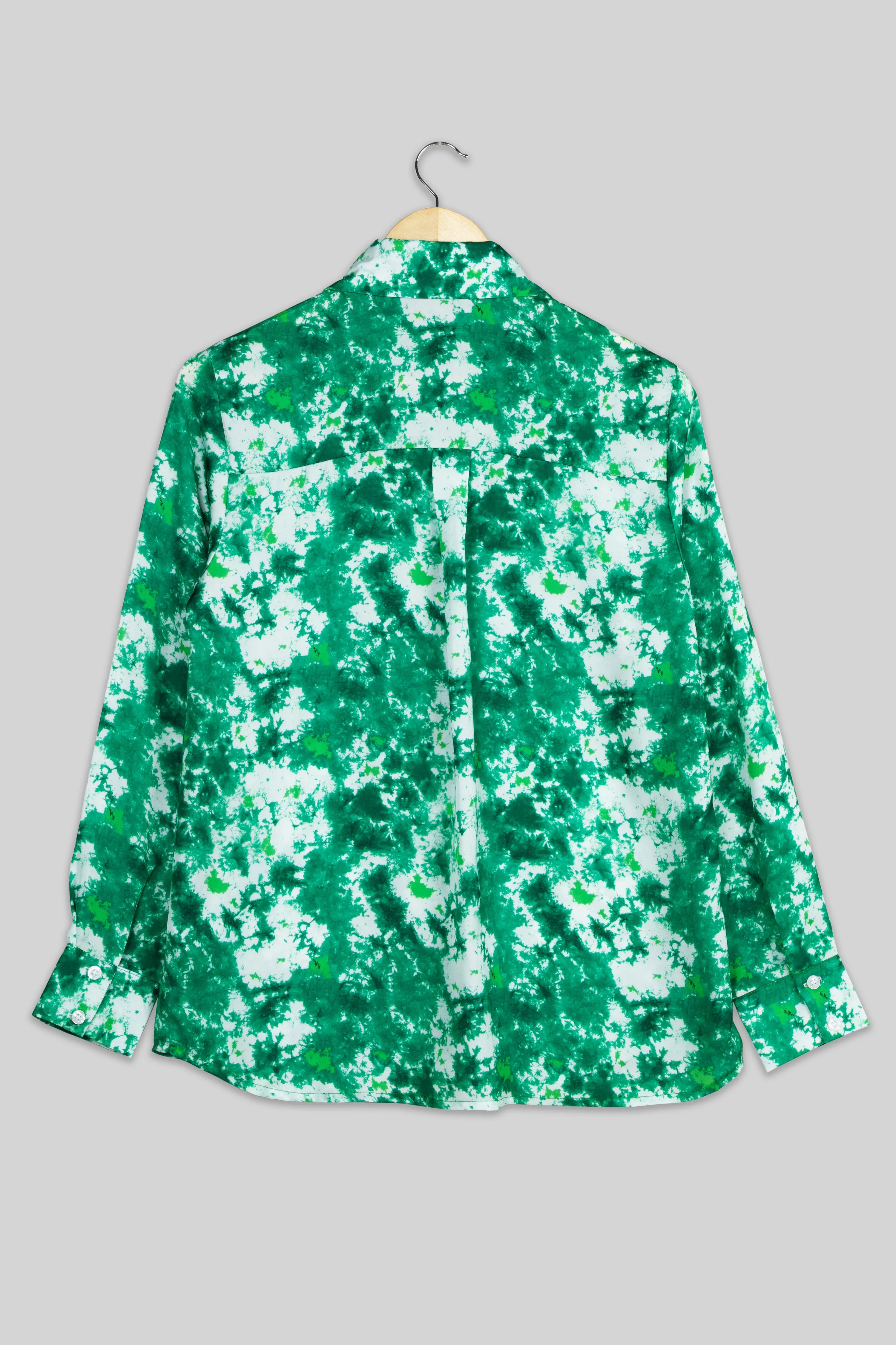 Bold Green Tie Dye Shirt For Women