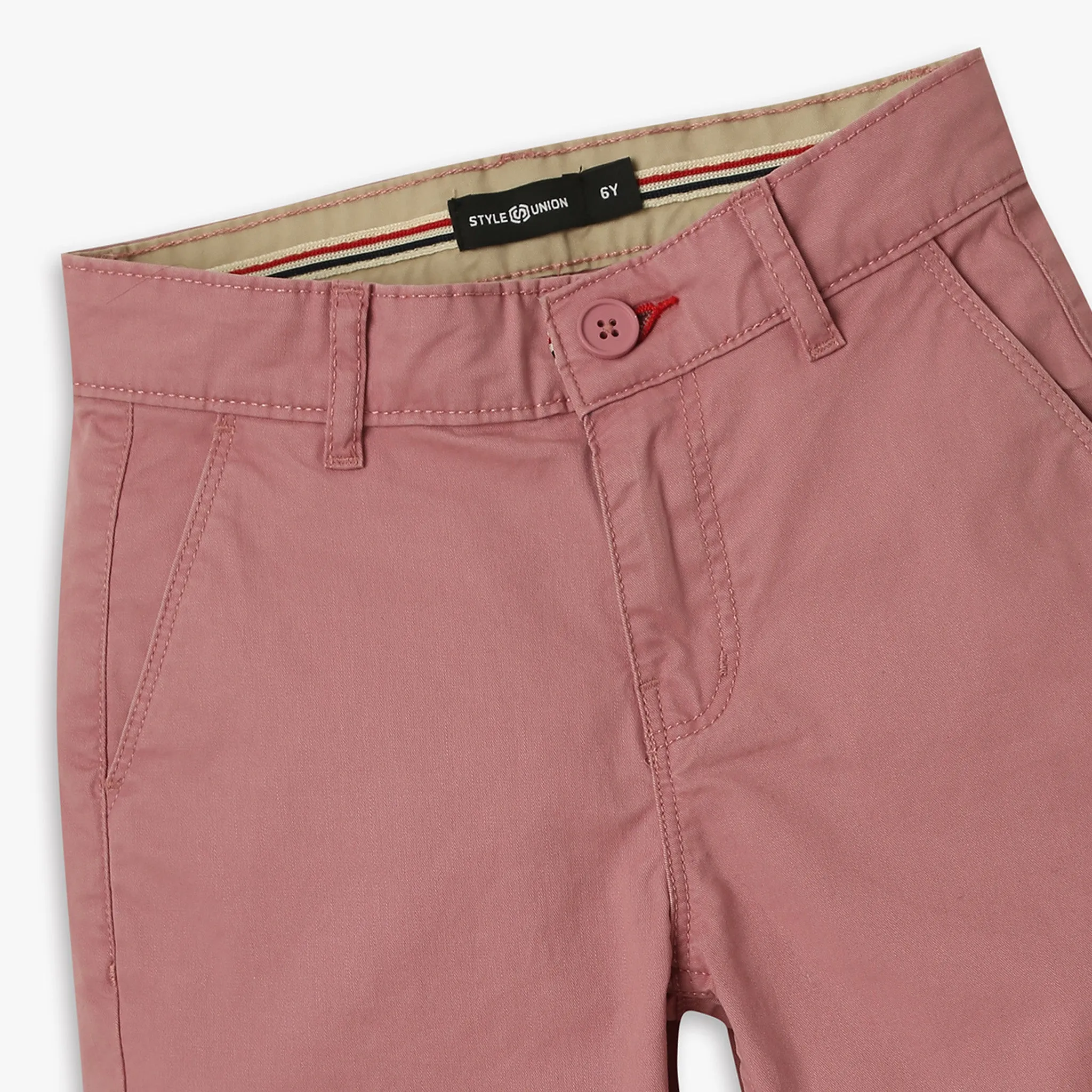 Boy's Regular Fit Solid Mid Rise Shorts