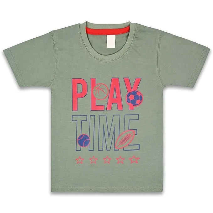 Boys Typography Printed Cotton Clothing Set