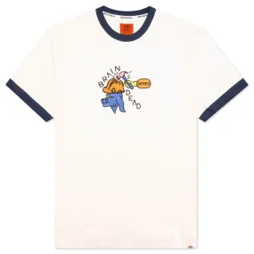 Brain Dead x Dickies Hard Hat Embroidered Ringer T-Shirt - Whisper White