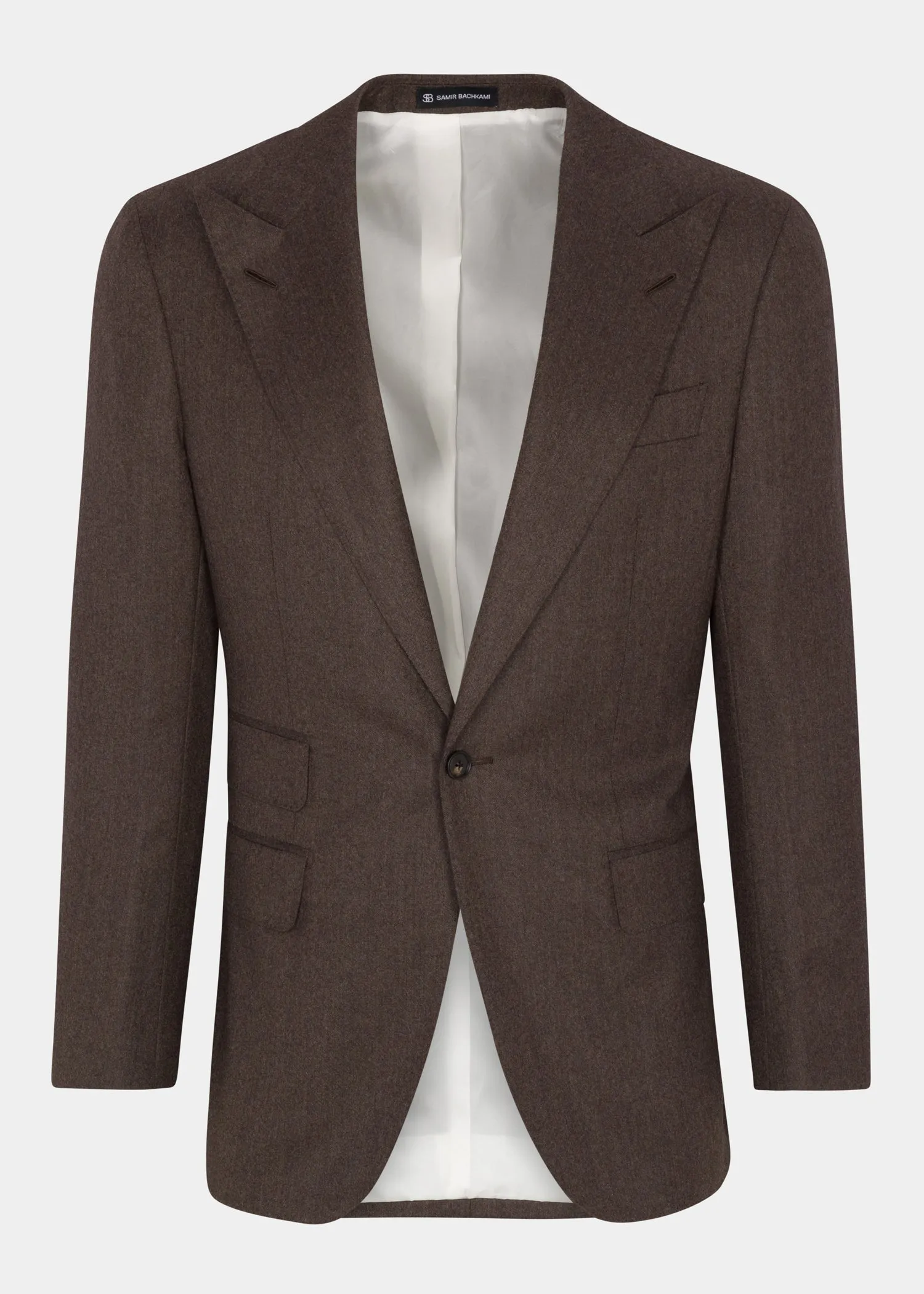 Brown Single Breasted Suit