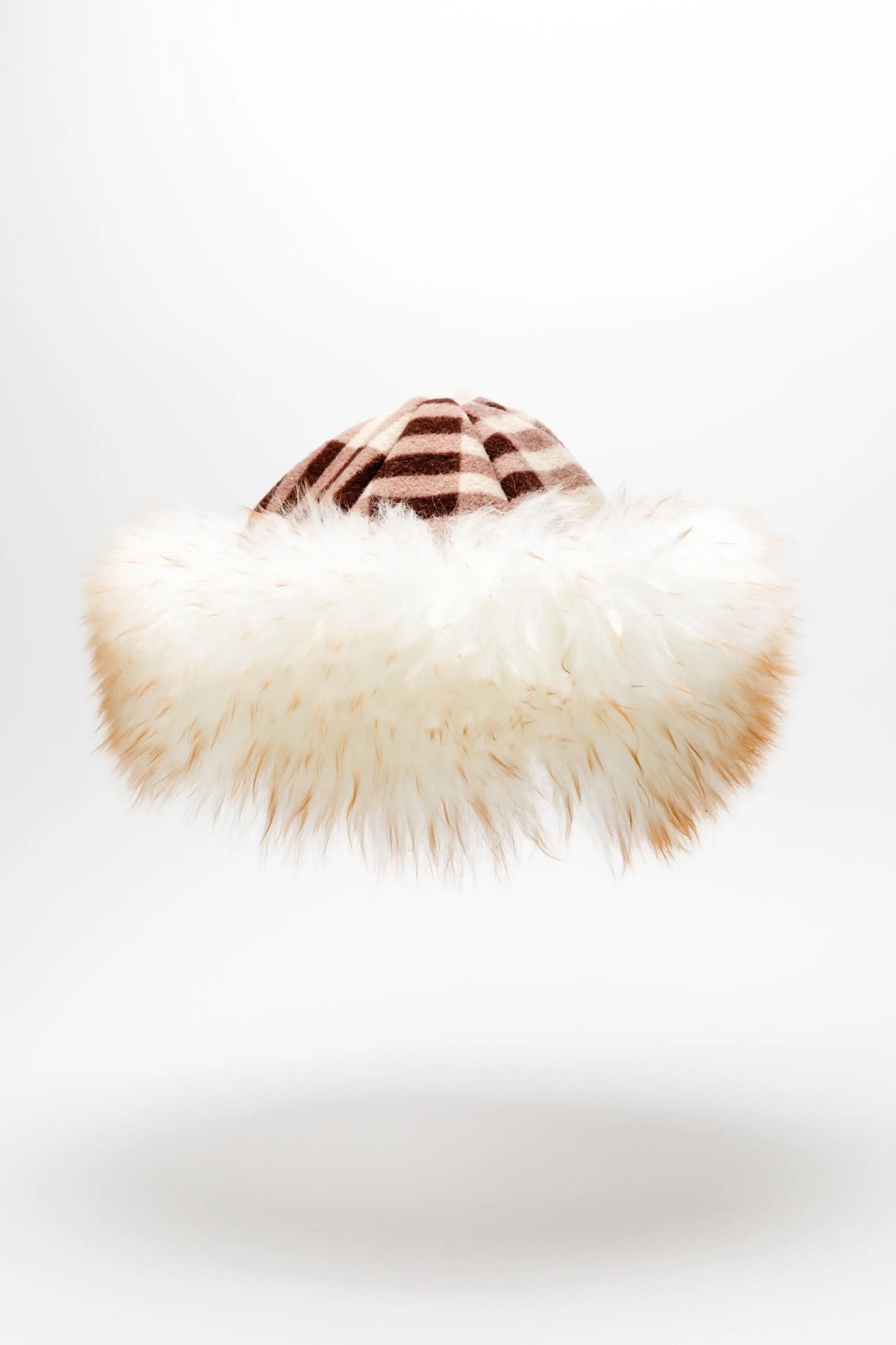 Brown Wool Shearling Hat