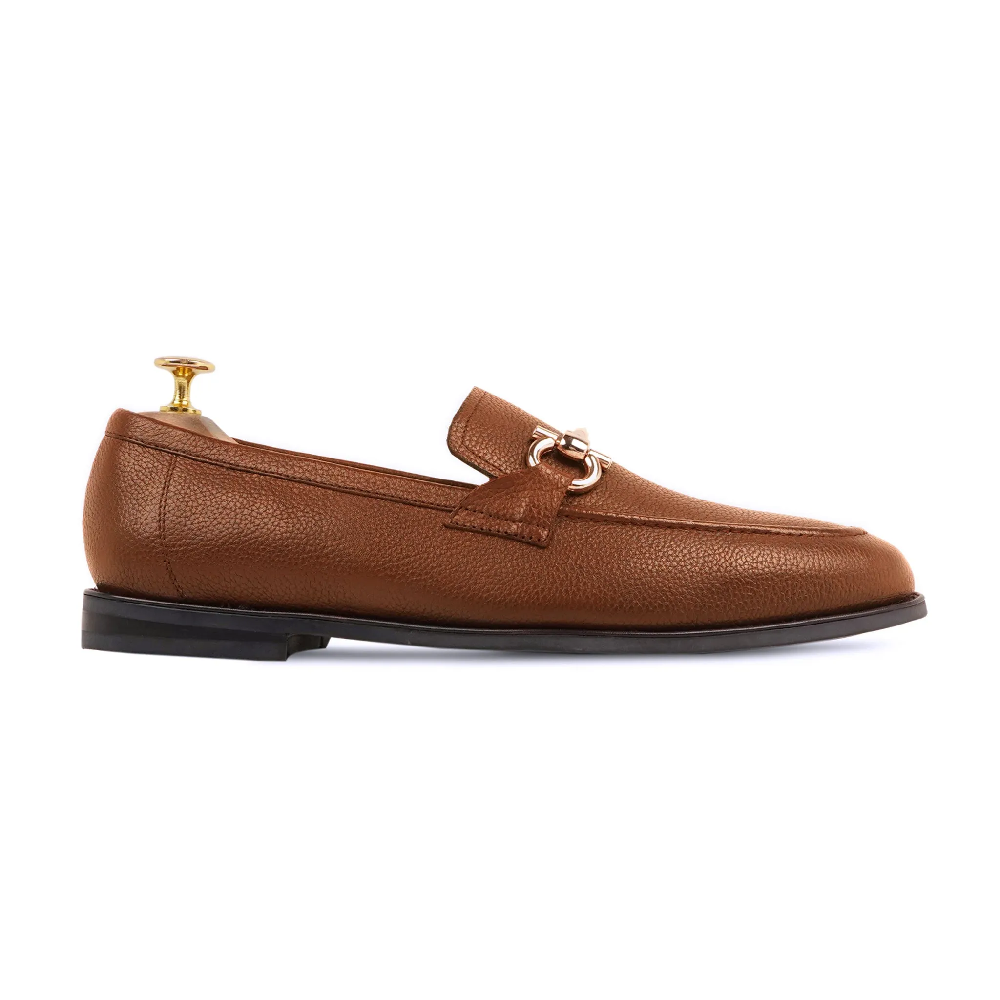 Bucharest - Men's Brown Pebble Grain Loafer