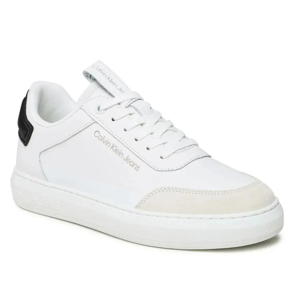 Calvin Klein Jeans Casual Cupsole High-Low Freq Trainer YM0YM00670-WHTBLK