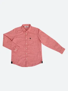 Cantabil Boy's Pink Full Sleeves Shirt