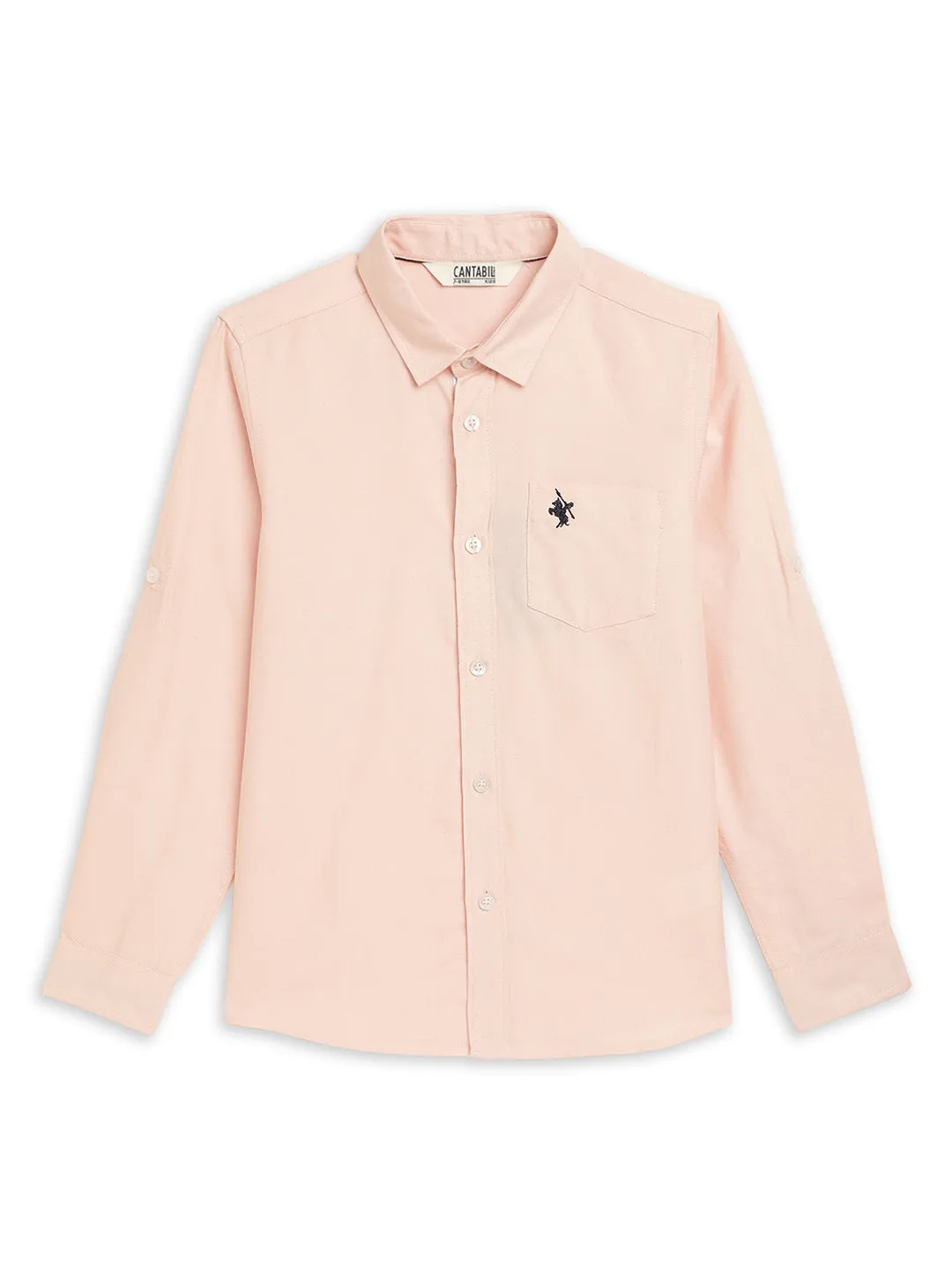 Cantabil Boy's Pink Full Sleeves Shirts