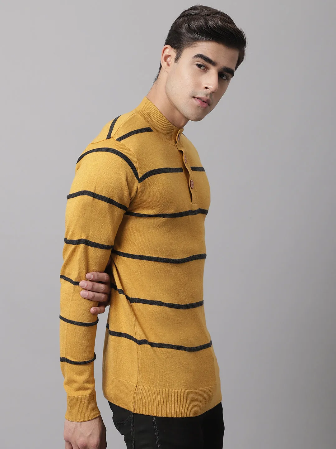 Cantabil  Men Mustard Sweater