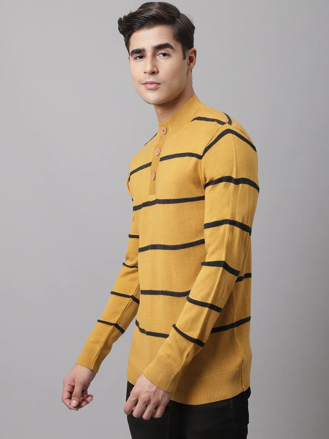 Cantabil  Men Mustard Sweater