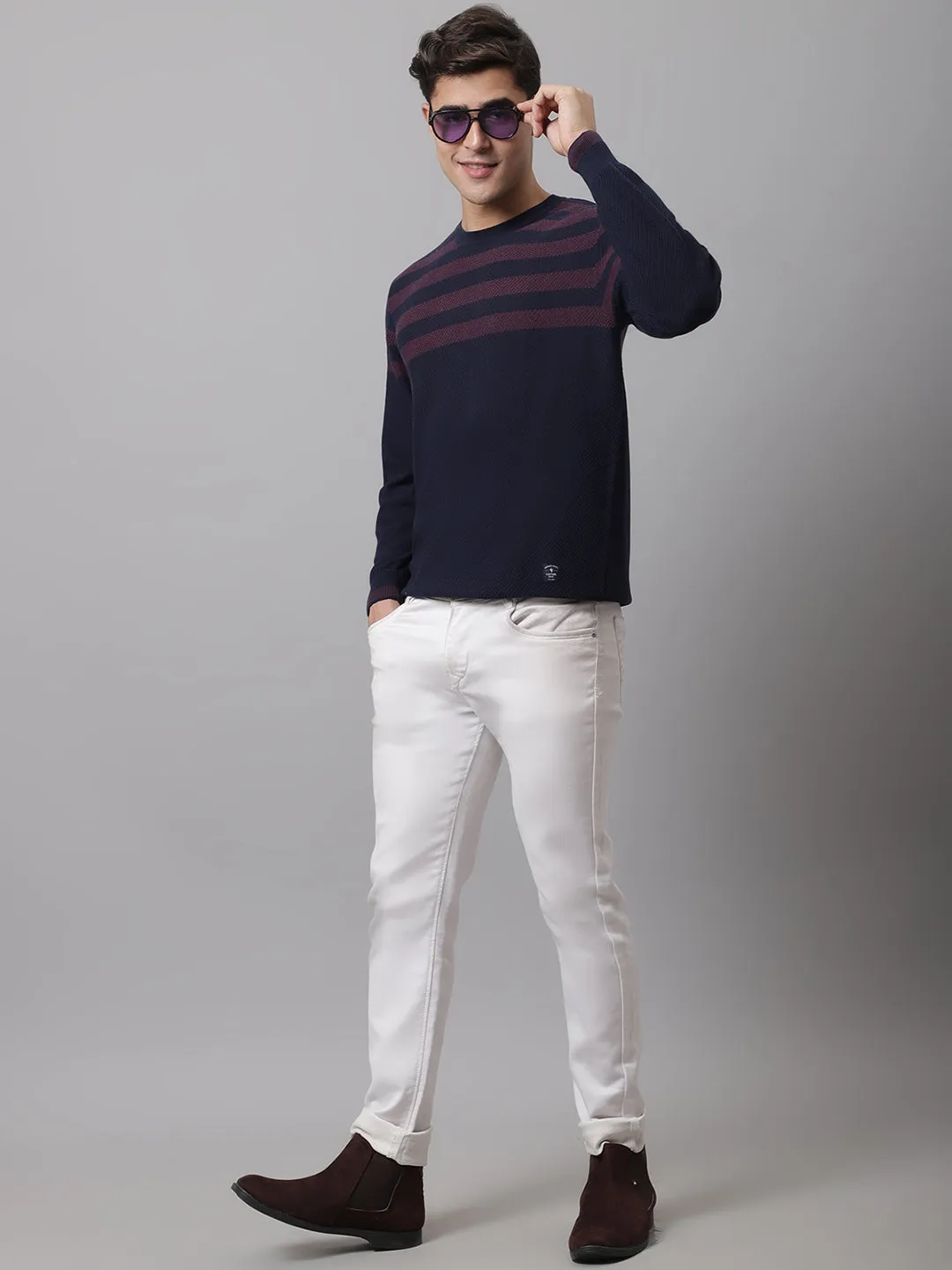 Cantabil  Navy Men Sweater