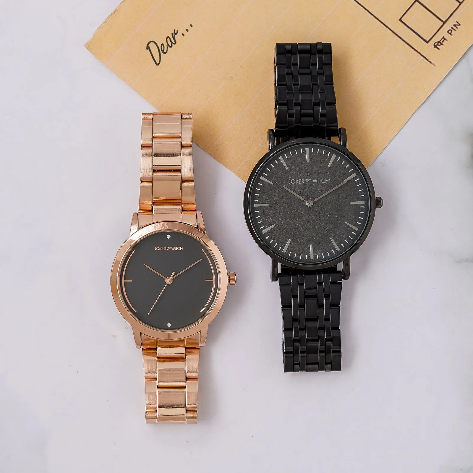 Caramel & Popcorn Couple Watches