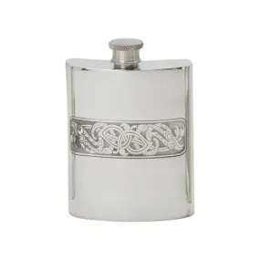 Celtic Serpent Panel Flask (6 oz)