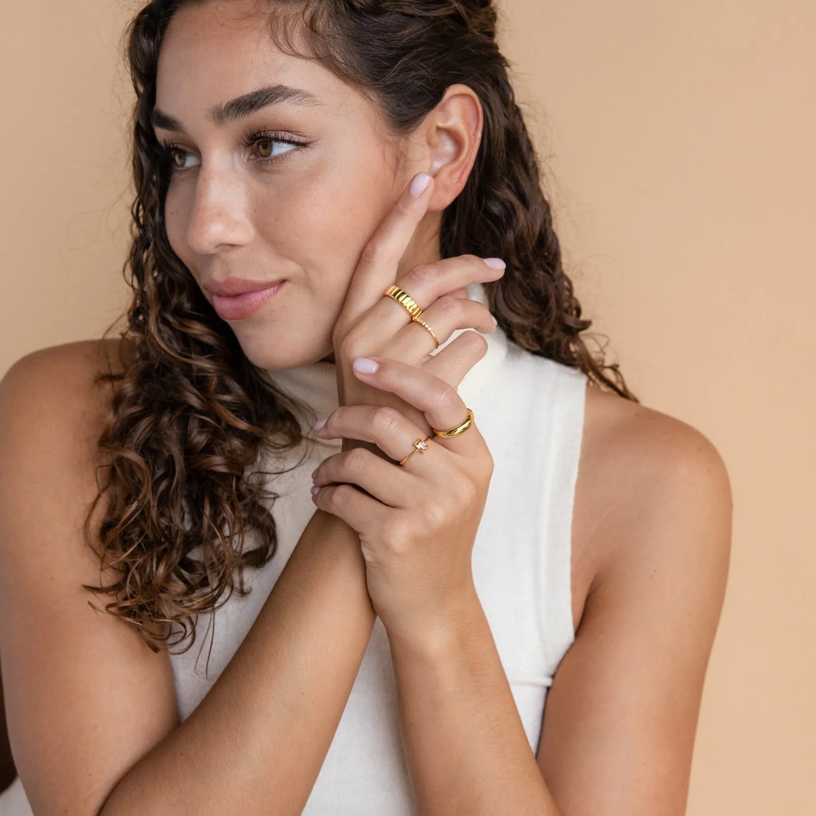 Citrine Emerald Ring