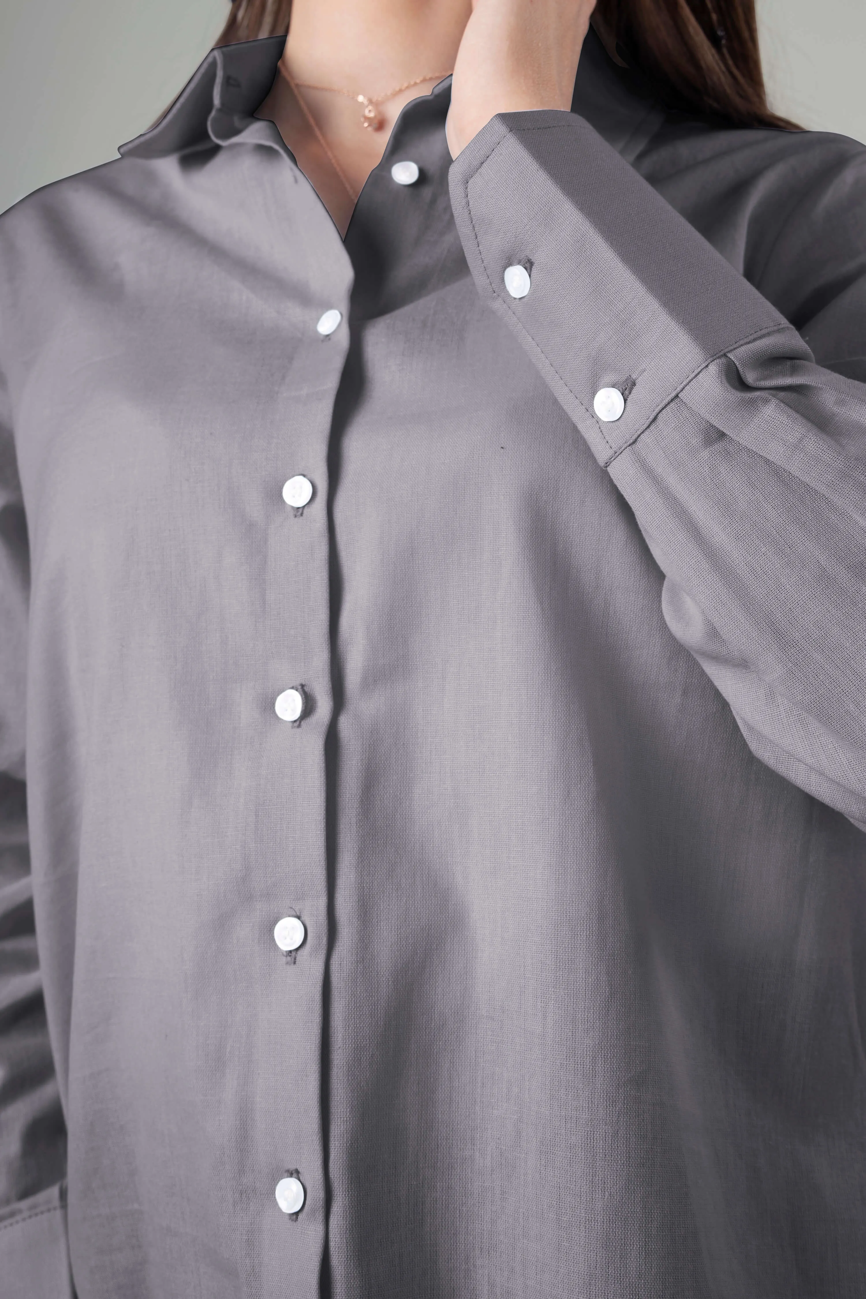 Classic Plain Cotton Shirt For Women